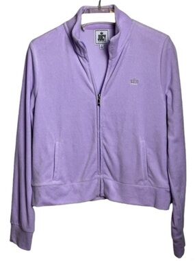 JUICY by JUICY COUTURE Lavender Velour Track Jacket Size L